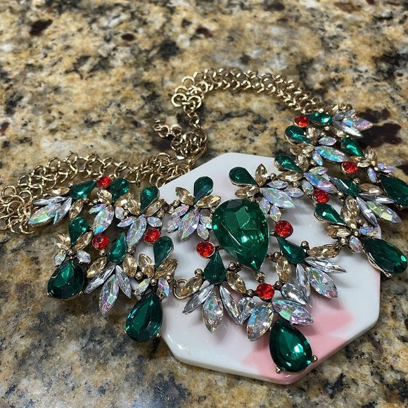 Zara Colorful Crystal Bib Necklace - Picture 14 of 15